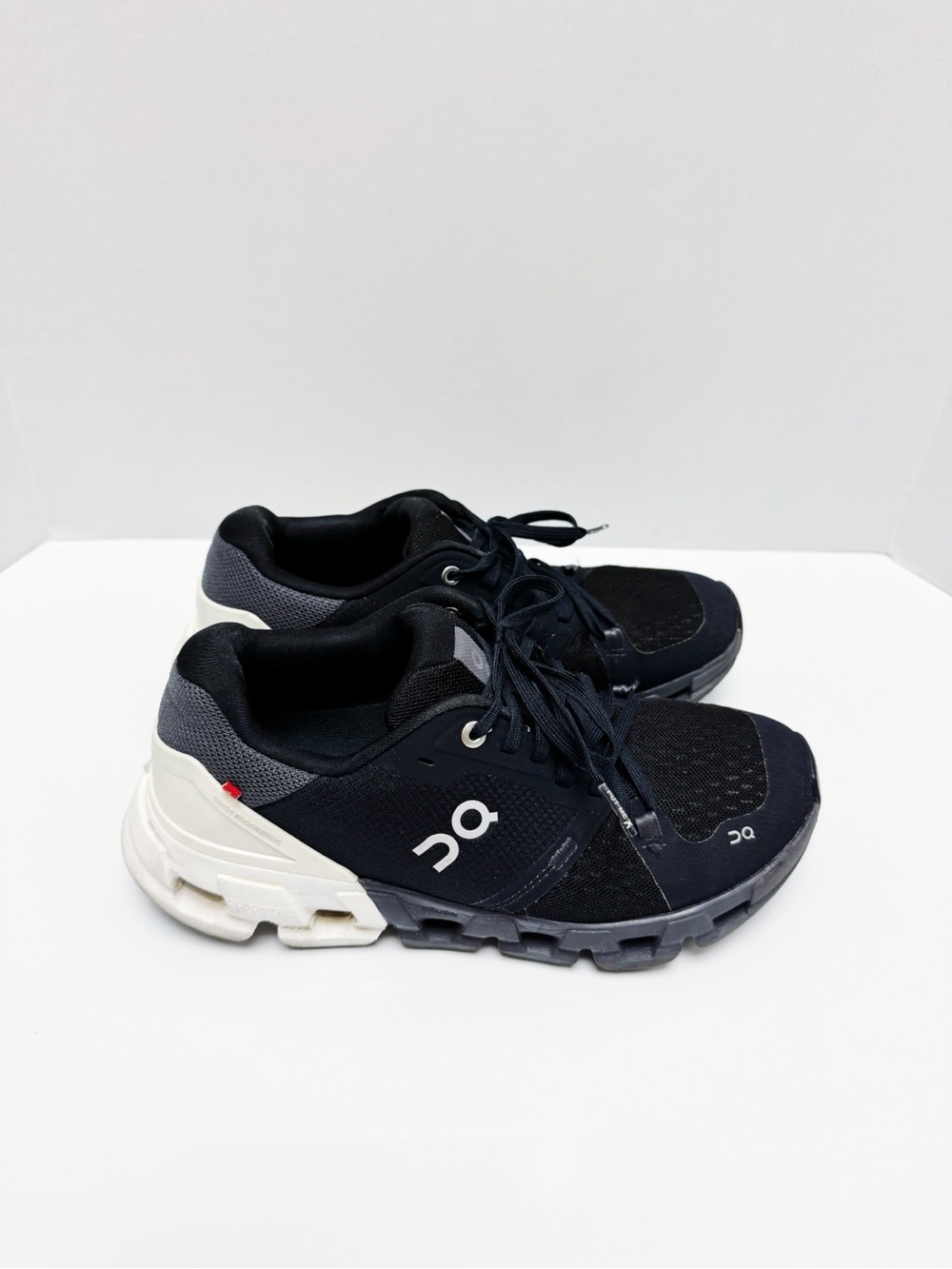 On Running - Black and White Cloudflyer Shoes